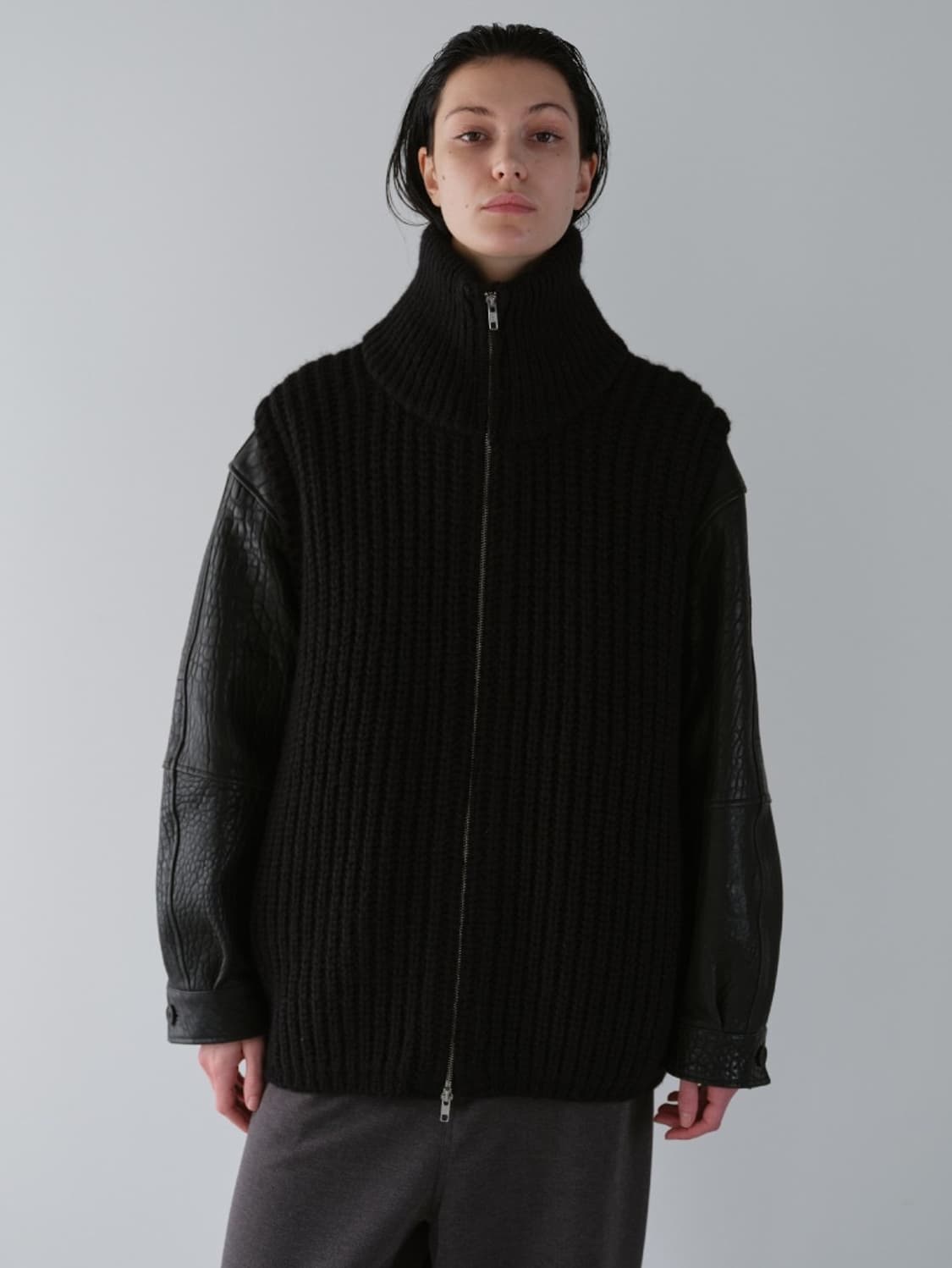 오브헤덴 니트 집업 상품이미지3