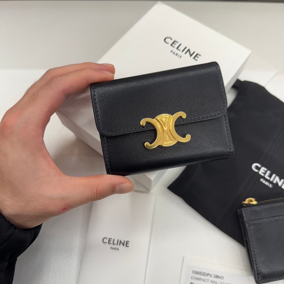 [풀박스] 셀린느 트리옹프 컴팩트 지갑 블랙 상품이미지2