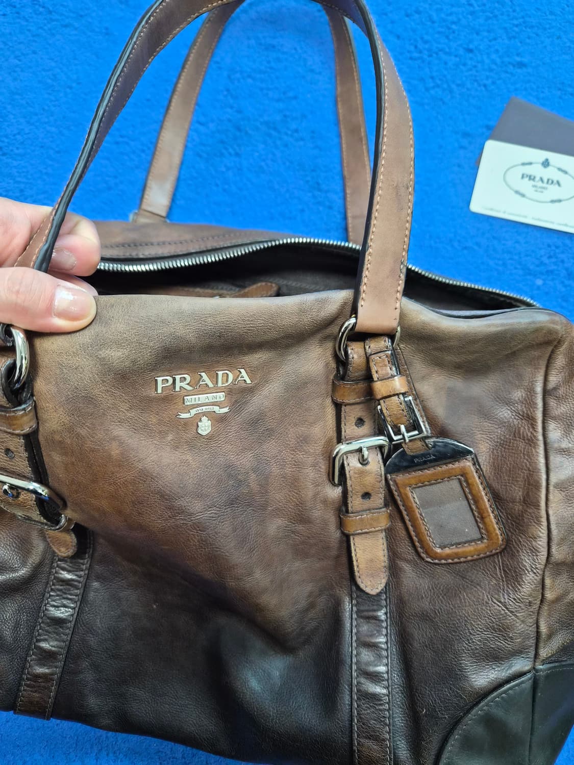 빈티지 프라다 브라운 토트/더플백 상품이미지2