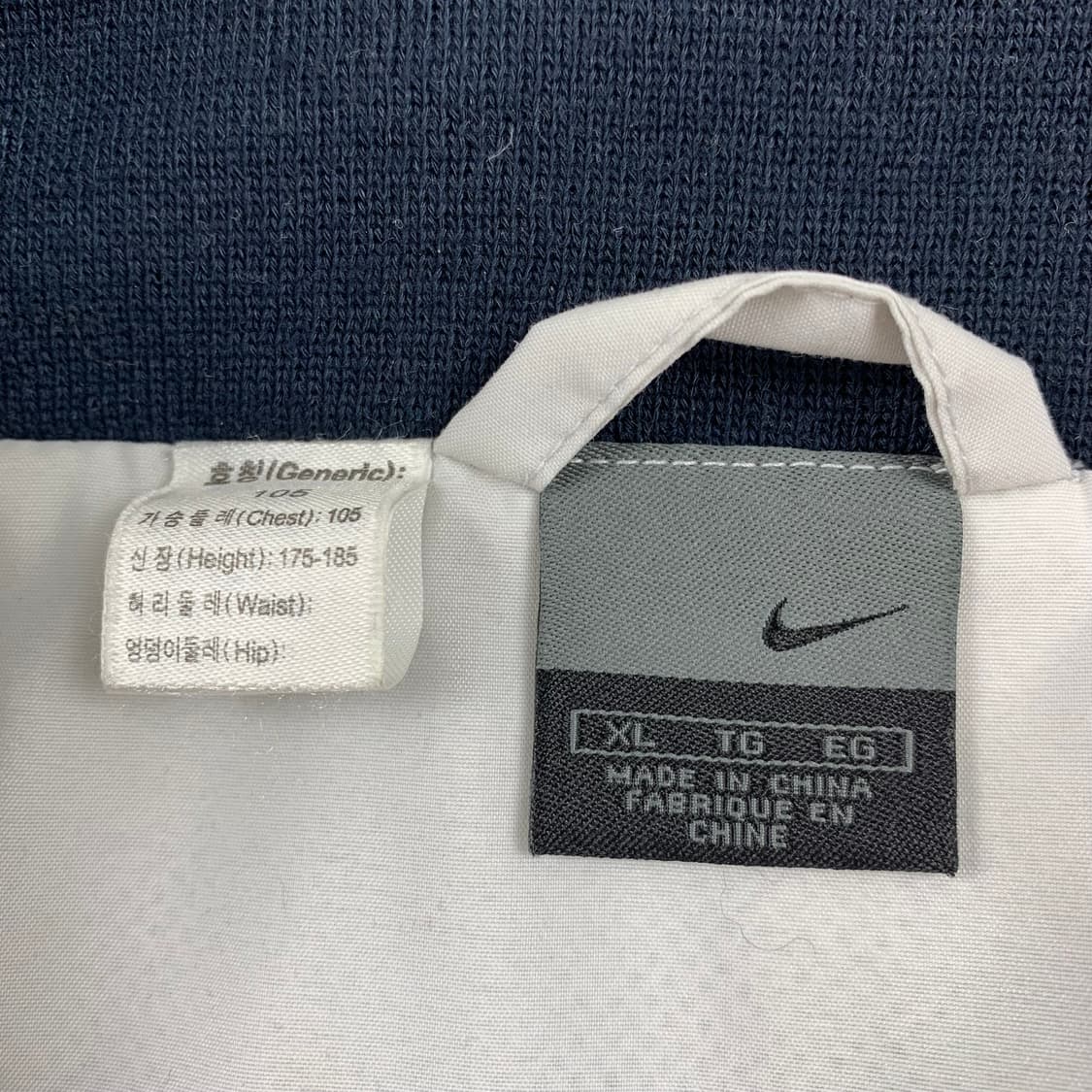 00‘s 나이키 코트 자수로고 라이트그레이 바람막이 자켓  상품이미지5