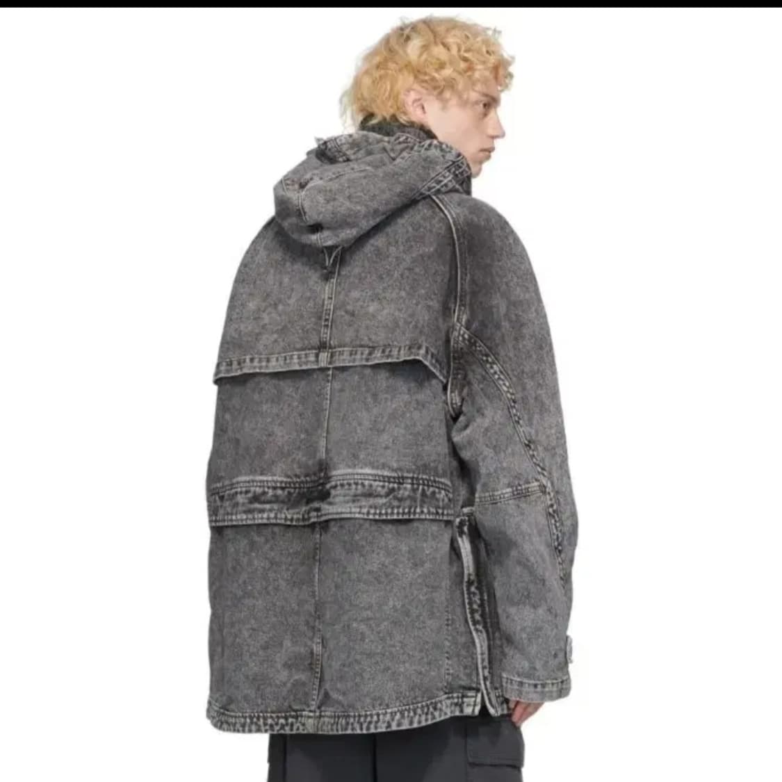 준지 라이트 그레이 워싱 오버사이즈 데님 자켓 상품이미지3