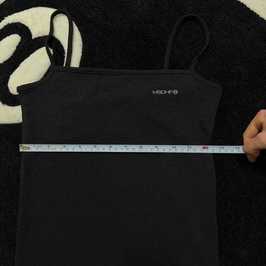 미스치프 캐미솔 나시 탱크 탑 블랙 상품이미지6