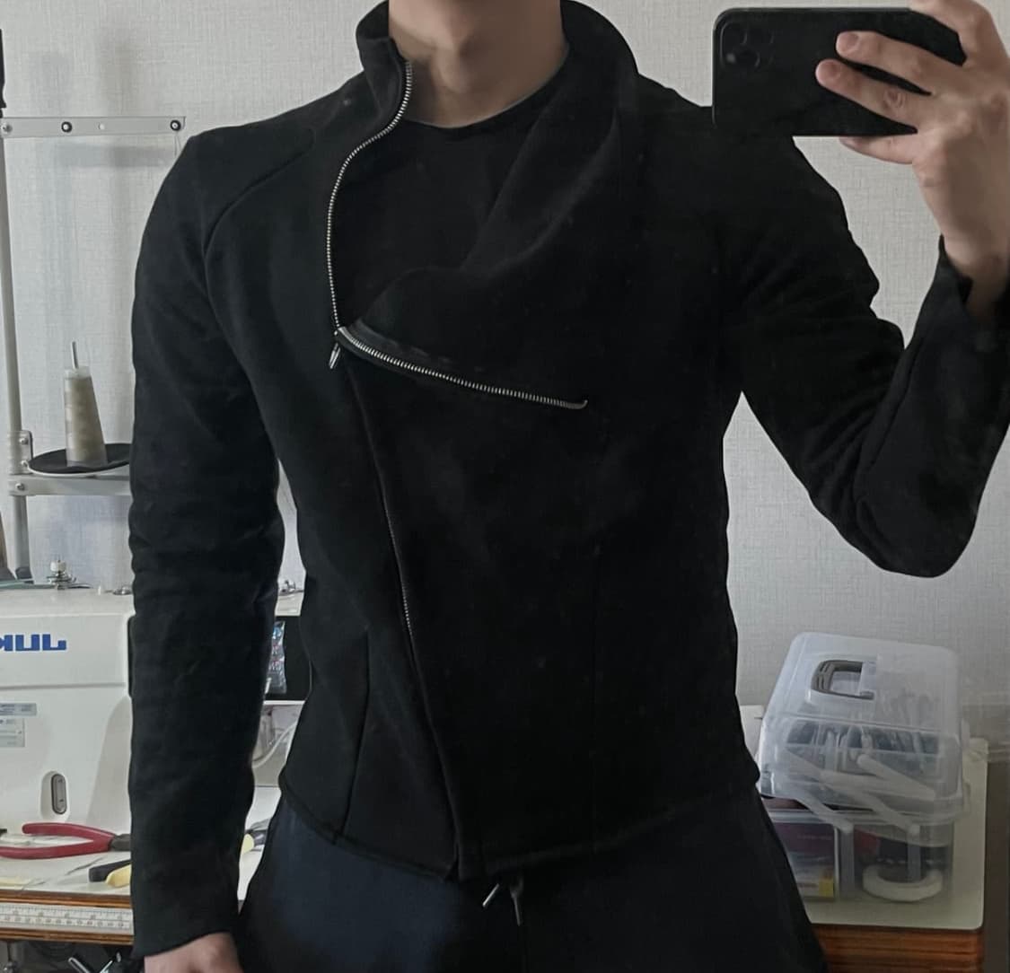 사선 지퍼 자켓 L 상품이미지1