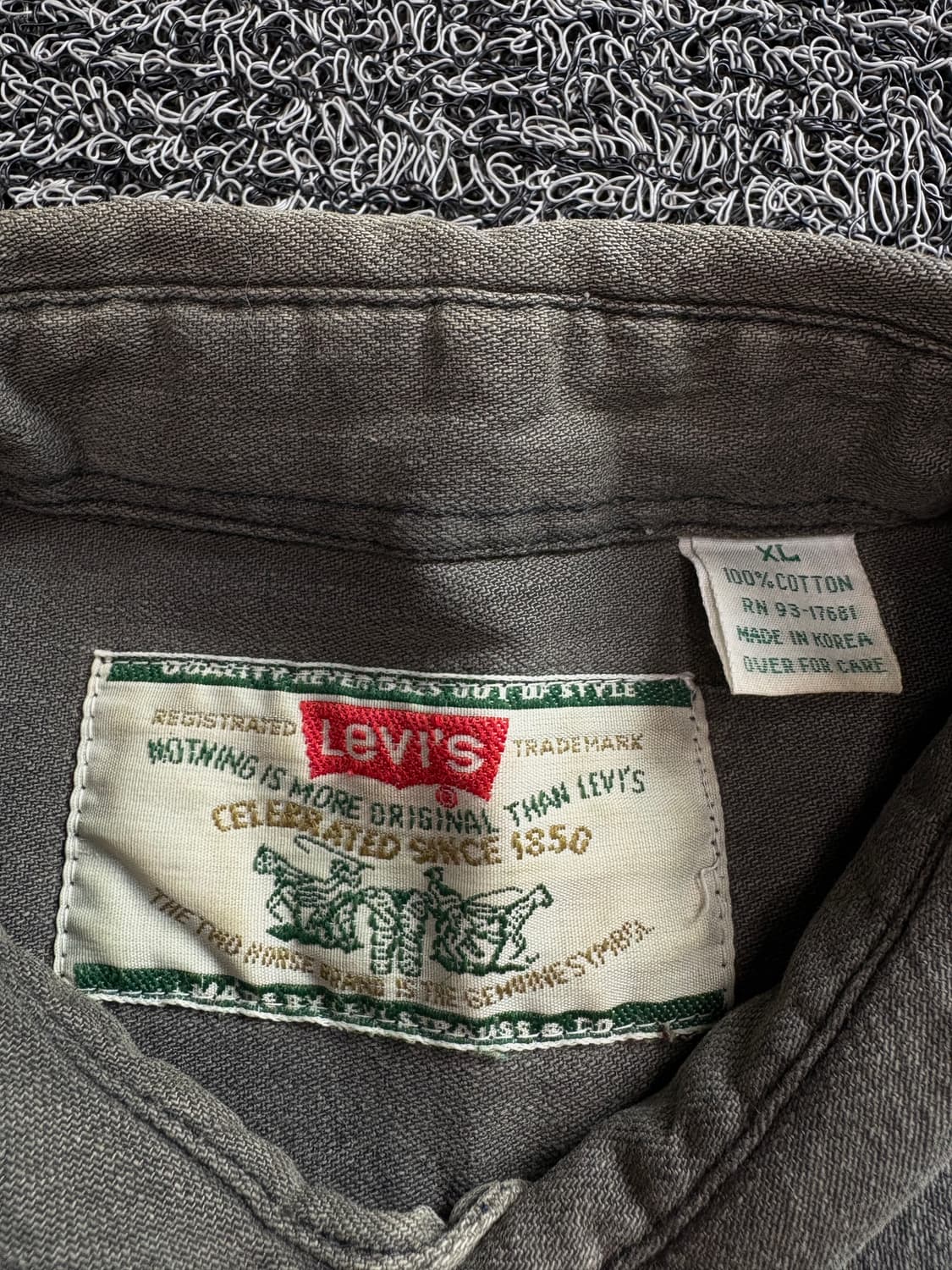 00s 리바이스 아카이브 흑청 데님 워크 셔츠 3914 상품이미지4