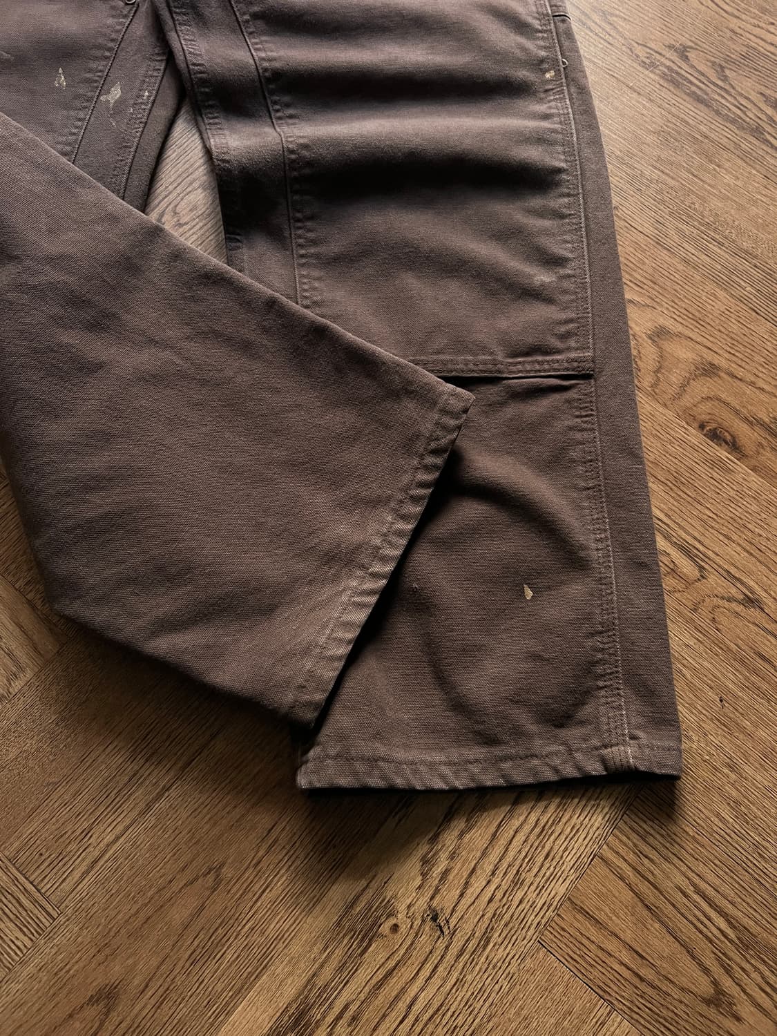 [34]칼하트 USA 빈티지 페인팅 다크브라운 더블니 워크 팬츠 상품이미지2