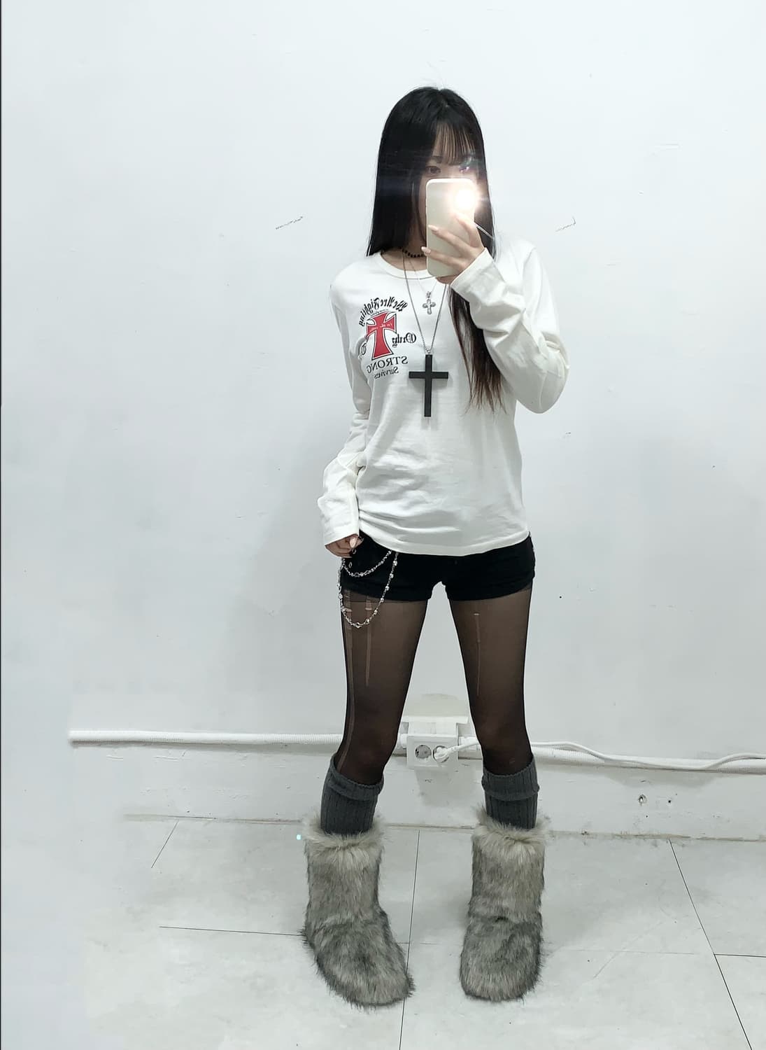 [IN THE ATTIC] 크로스 이글 펑크 롱슬리브 상품이미지2