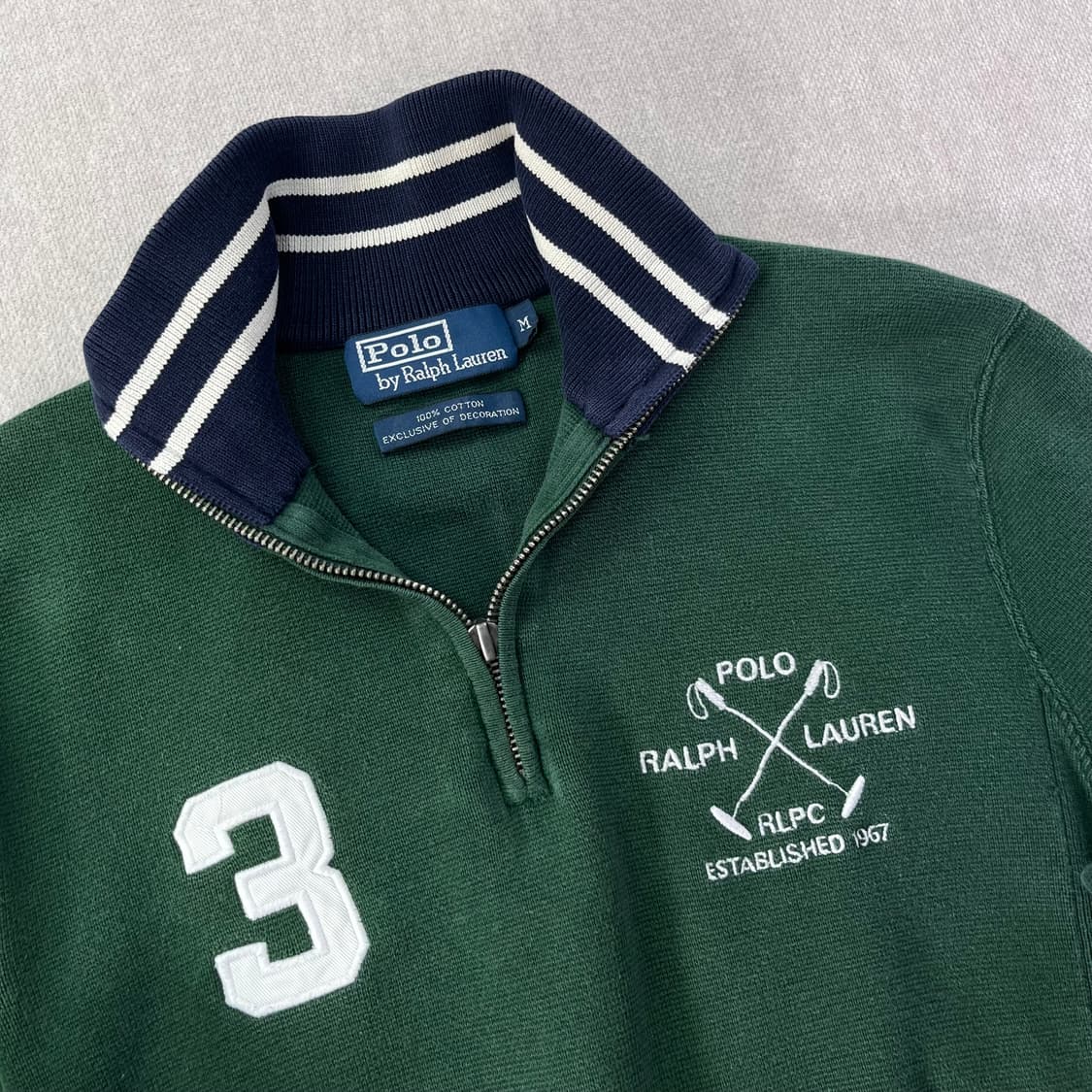 95 폴로랄프로렌 골프 패치 그린 반집업 니트 상품이미지2
