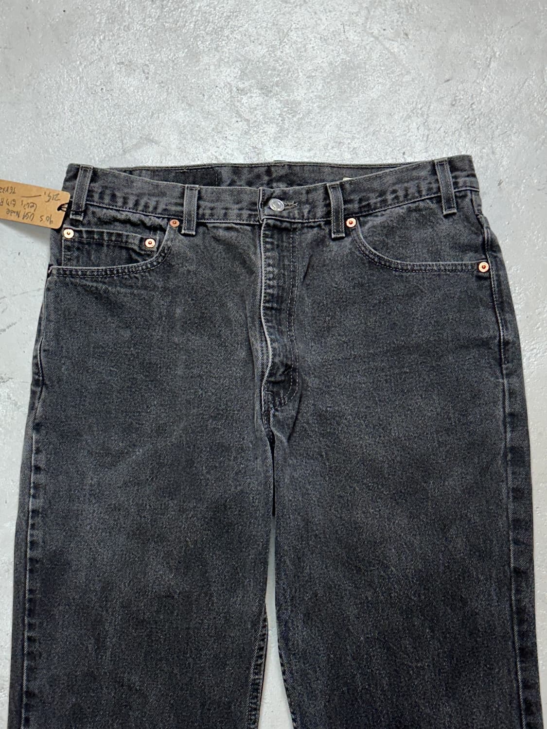 90's USA Made 리바이스 517 블랙 부츠컷 플레어진 상품이미지5