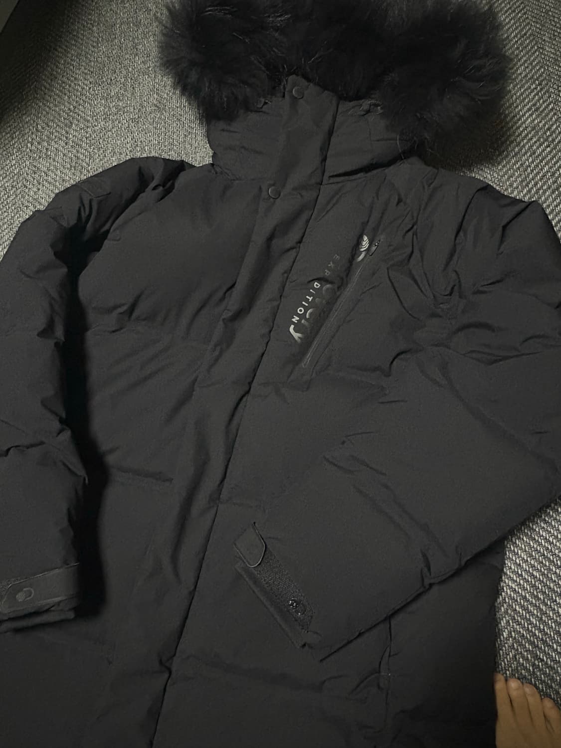 [95] 디스커버리 롱패딩 블랙 상품이미지1