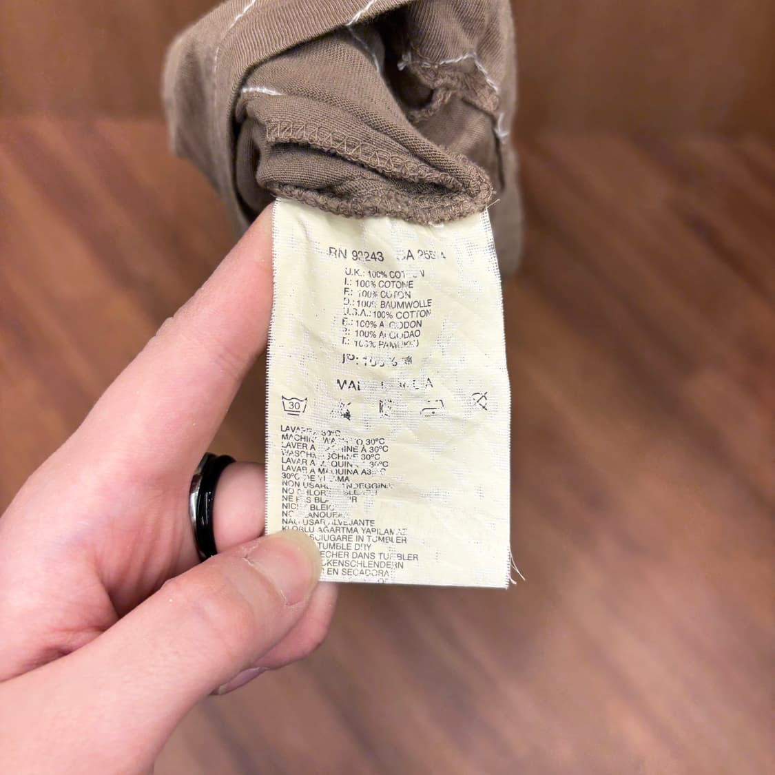 디젤 롱 후드 집업 원피스 입체 절개 패턴 화이트 스티치 디테일 베이지 상품이미지7