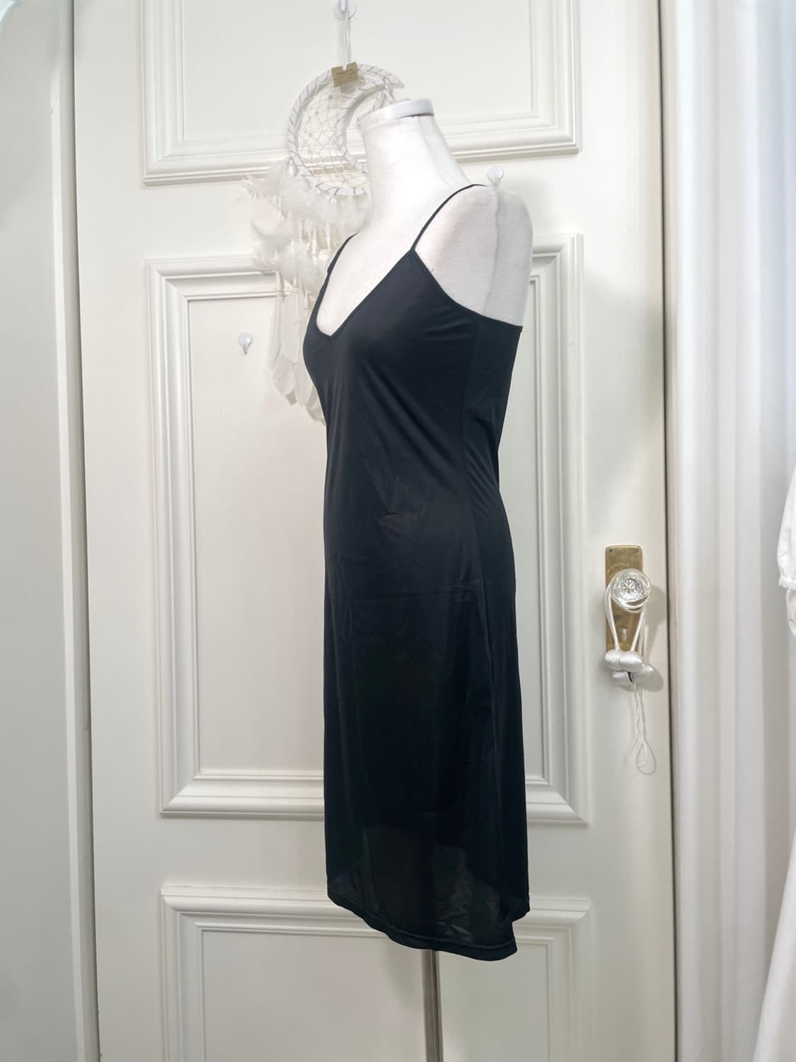 black shirring side bow rayon span opc 상품이미지9