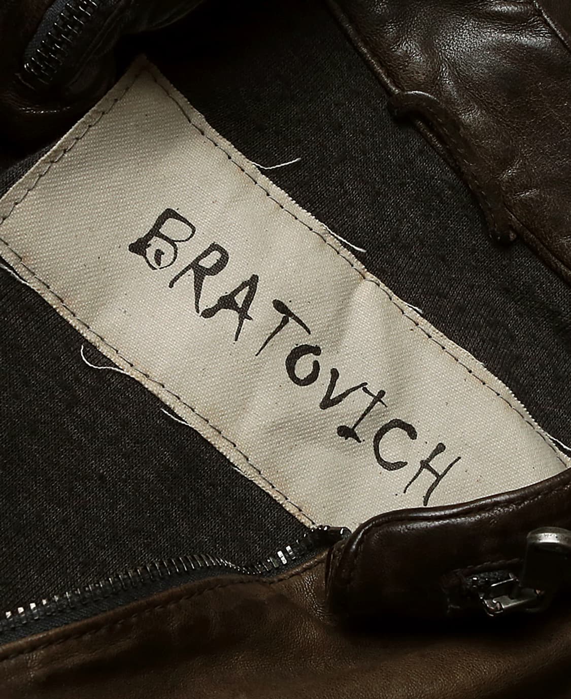 브라토비치 [Bratovich] 다크브라운 양가죽 베라 펠라 빈티지 자켓 상품이미지7