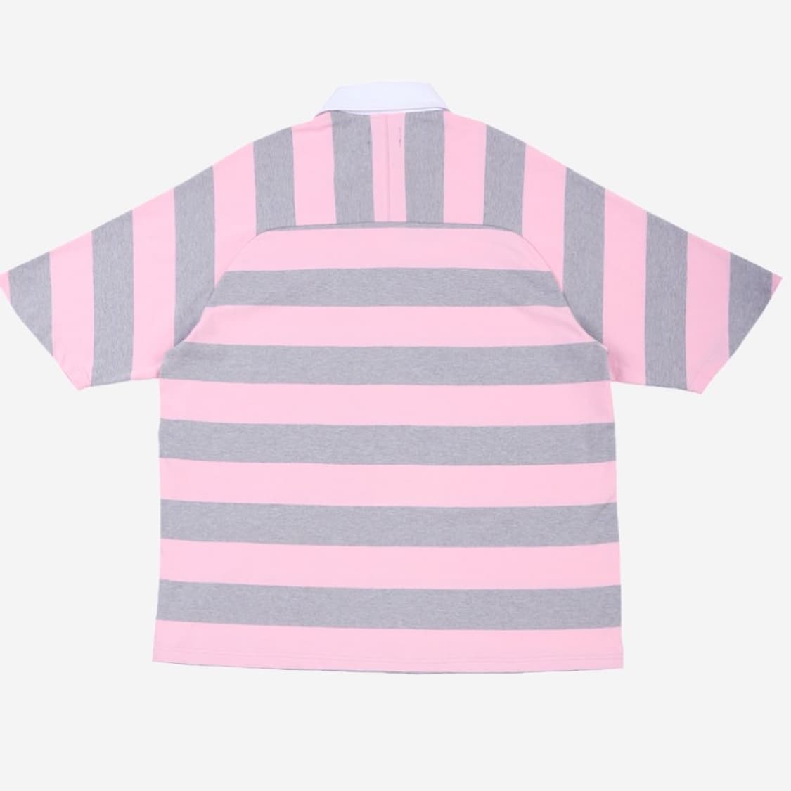아조바이아조 스트라이프 오버사이즈드 폴로 셔츠 핑크 상품이미지2