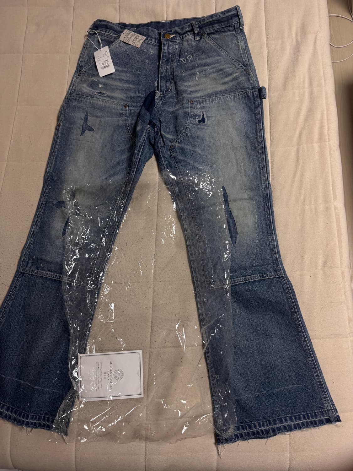 세인트미카엘 더블니 플레어 데님 상품이미지1