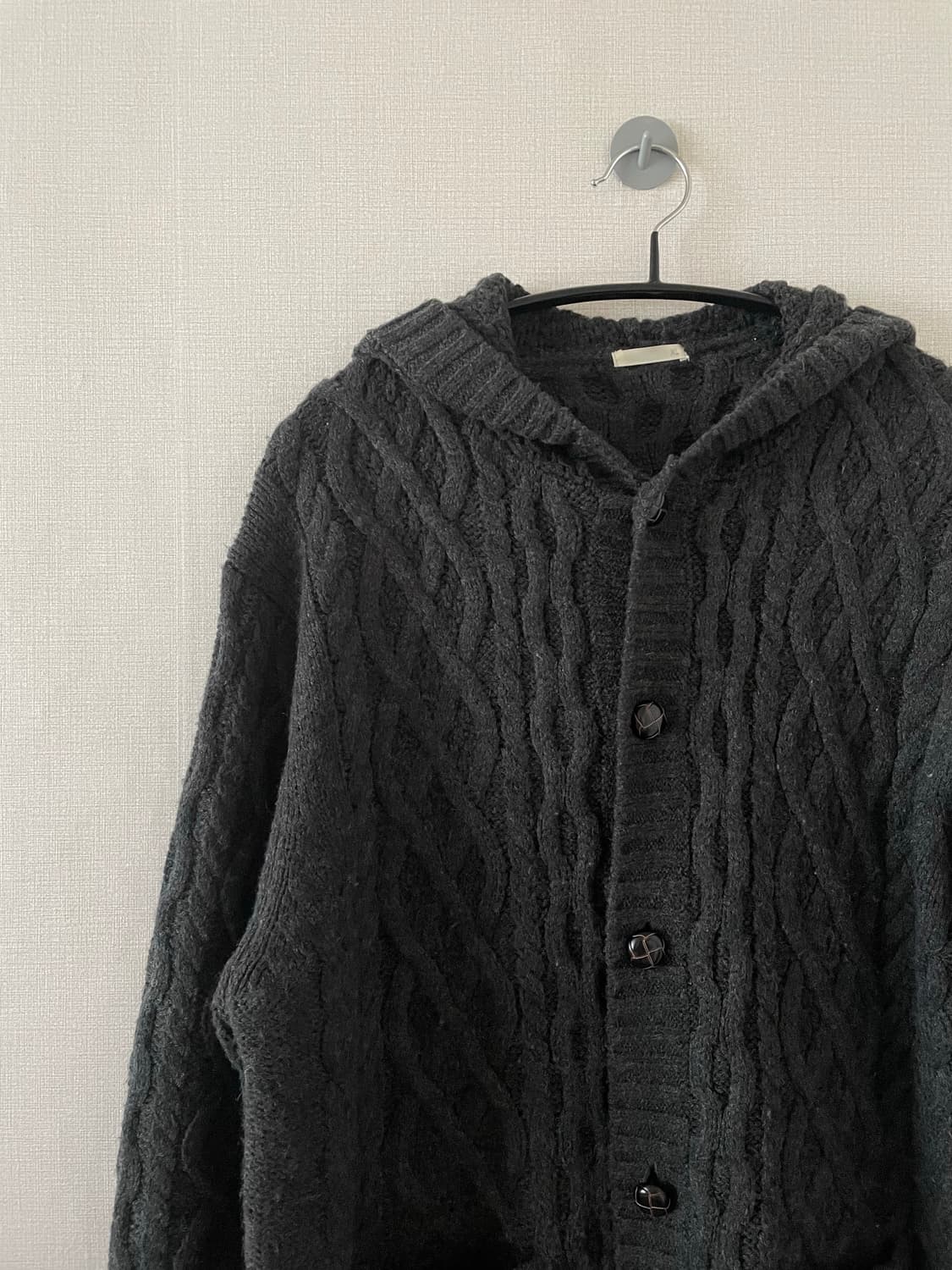 wool knit hood cardigan 상품이미지1