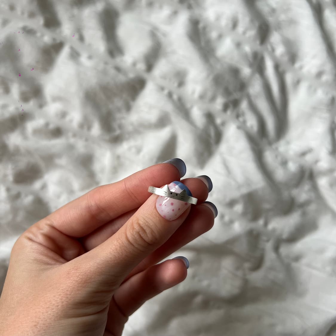 실버 키티 반지 상품이미지2