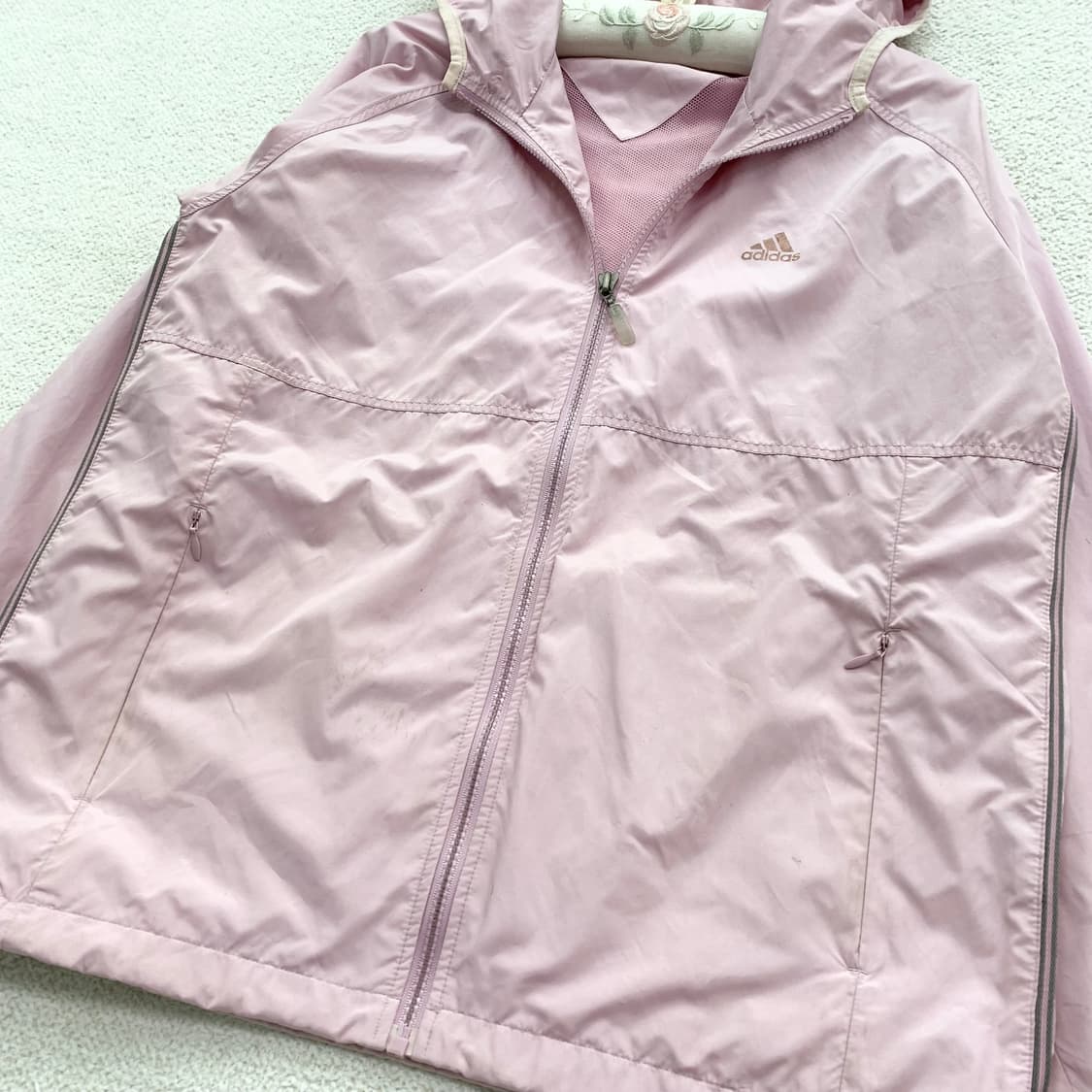 Adidas ♥ 뮤트핑크 여리핏 윈드브레이커 상품이미지3