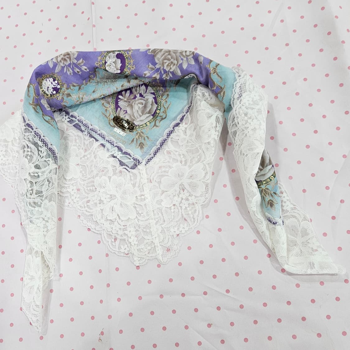 카메오(CAMEO) 레이스 프레임 플라워 스카프 상품이미지6