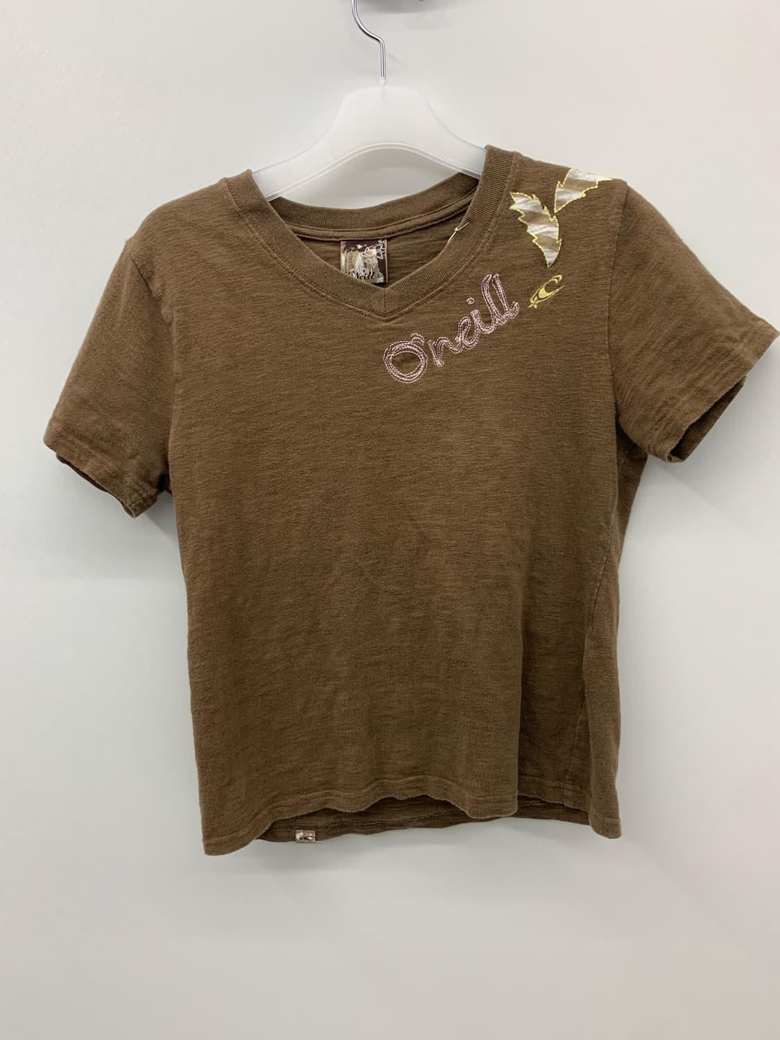 O’neil 00년대 브라운 크롭 반팔티셔츠 상품이미지4