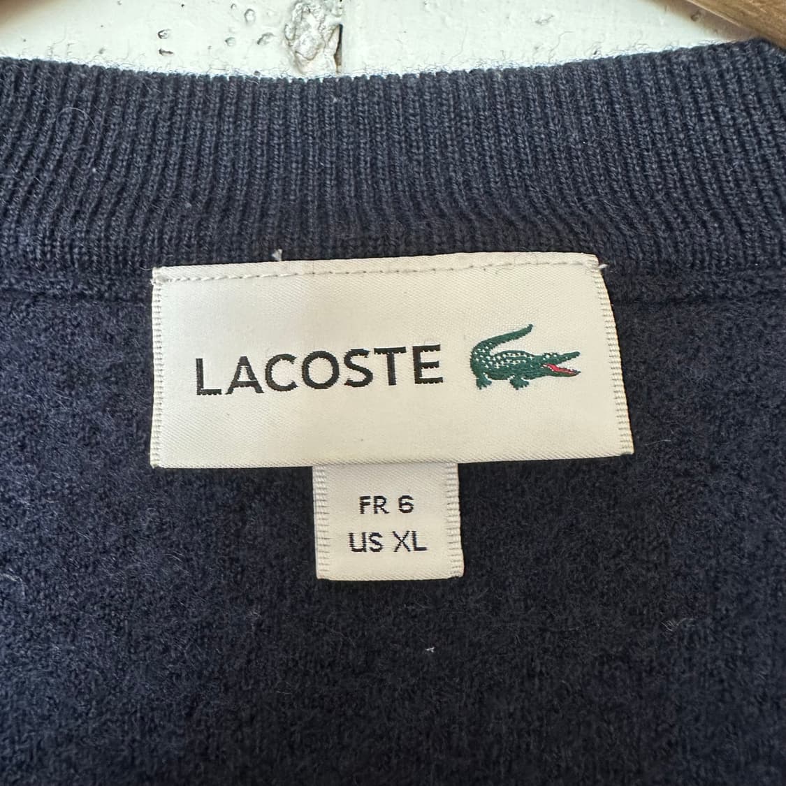 XL 라코스테 네이비 울 니트 상품이미지3