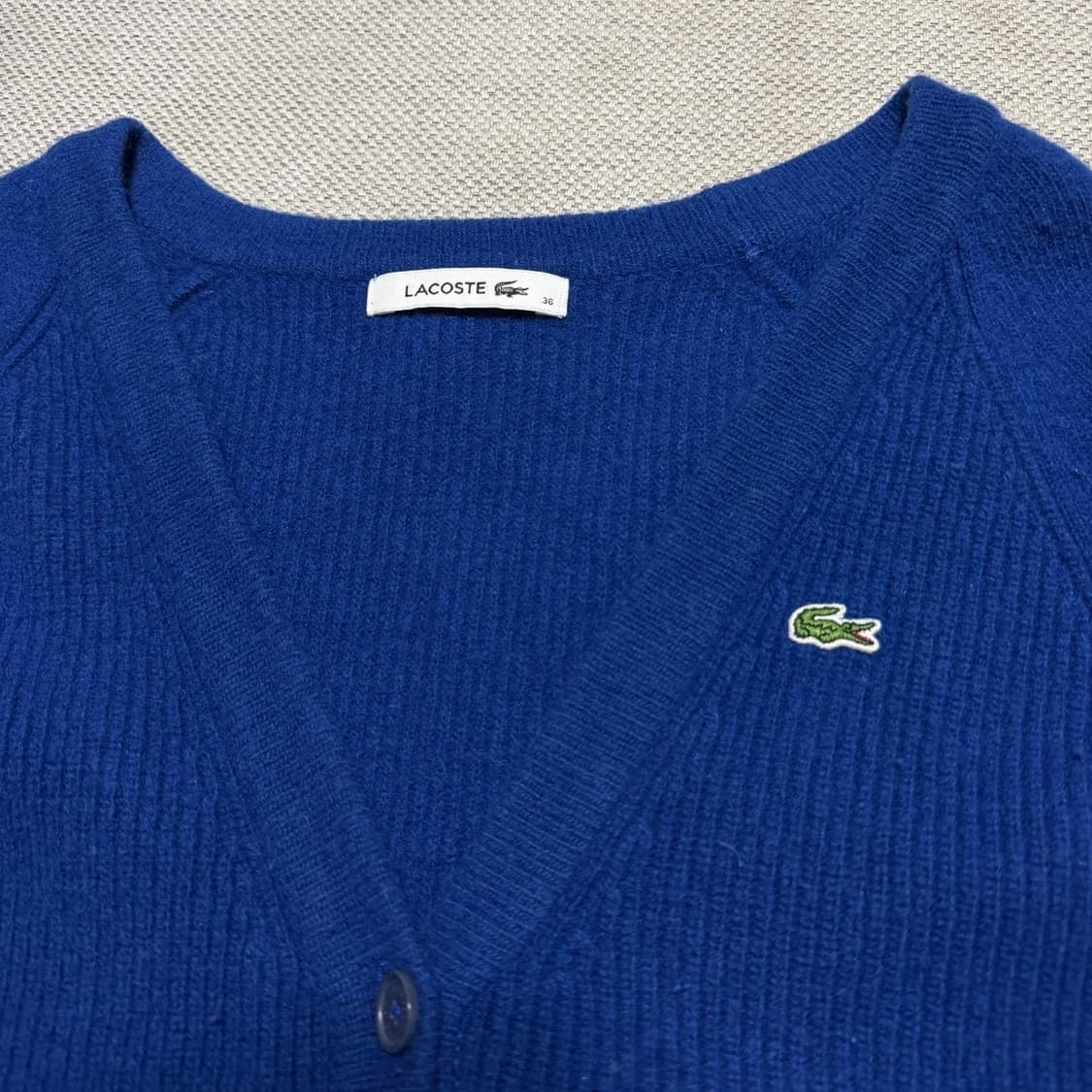 라코스테 브이넥 우먼스 가디건 상품이미지2