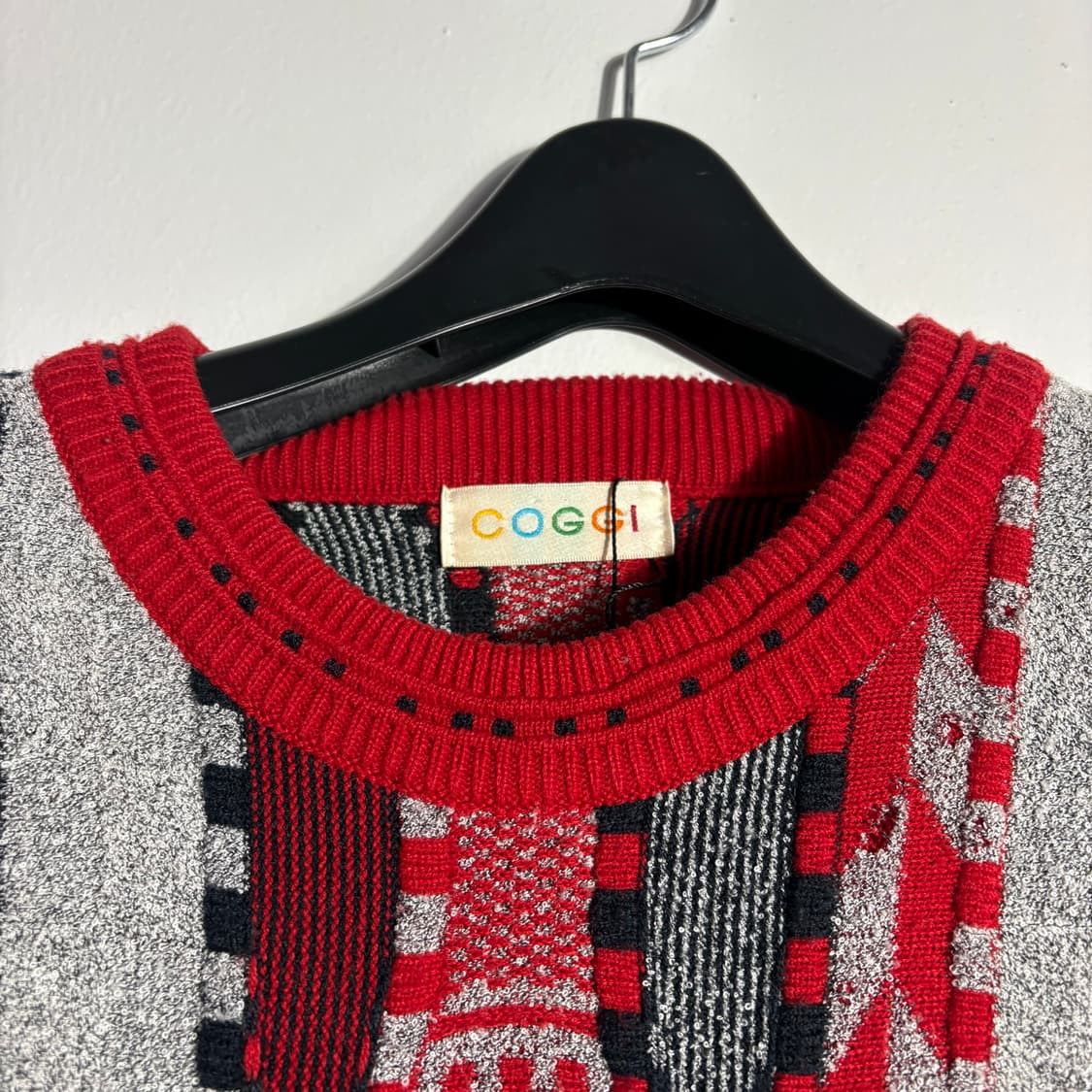 빈티지 레드 패턴 니트 (무료배송) 상품이미지2