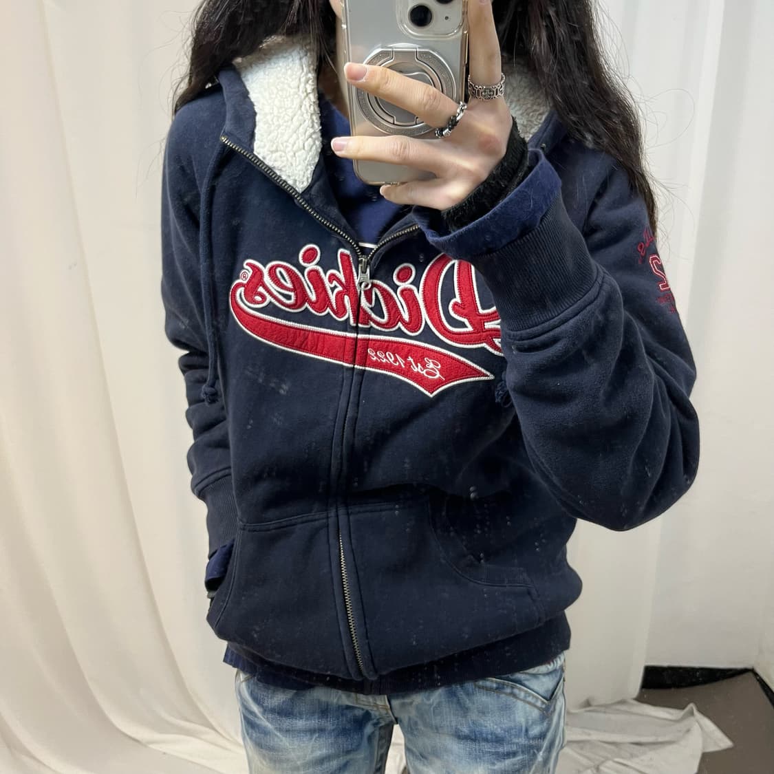 Dickies Navy Fleece Hoodie Zip-up 상품이미지3