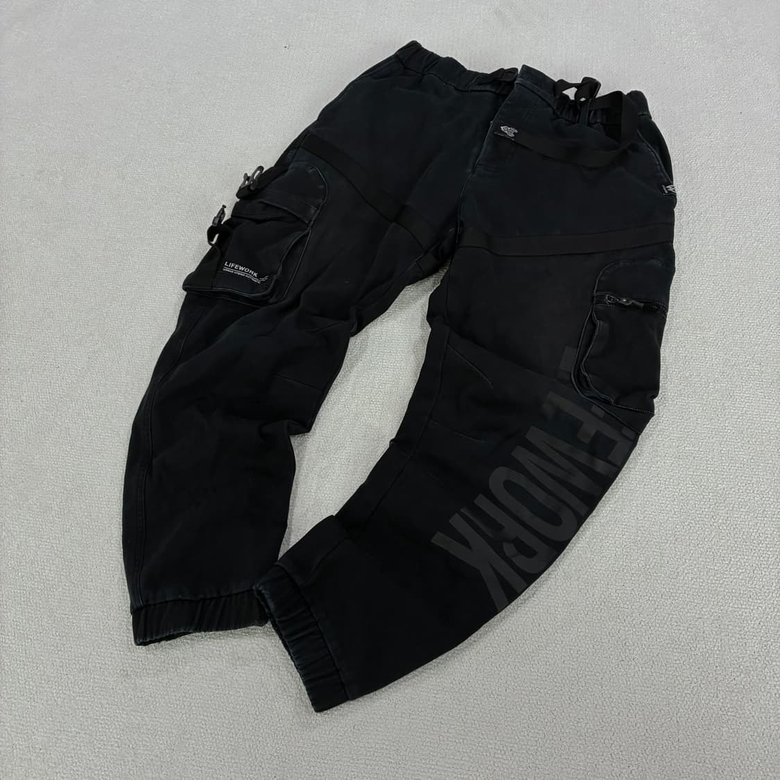라이프워크 블랙 카고 바지  상품이미지1