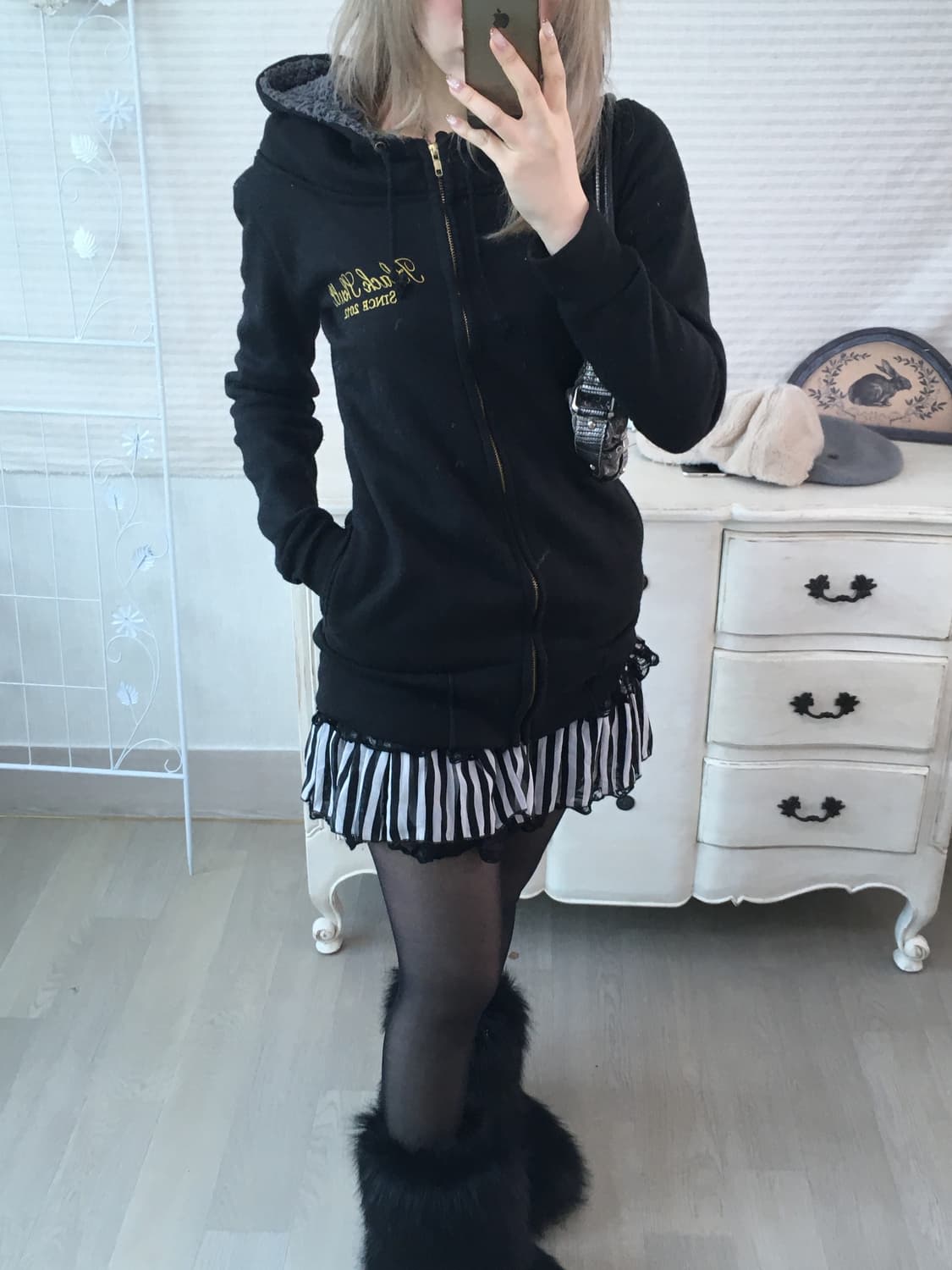 일본빈티지 고스펑크 스컬 후드집업  상품이미지3