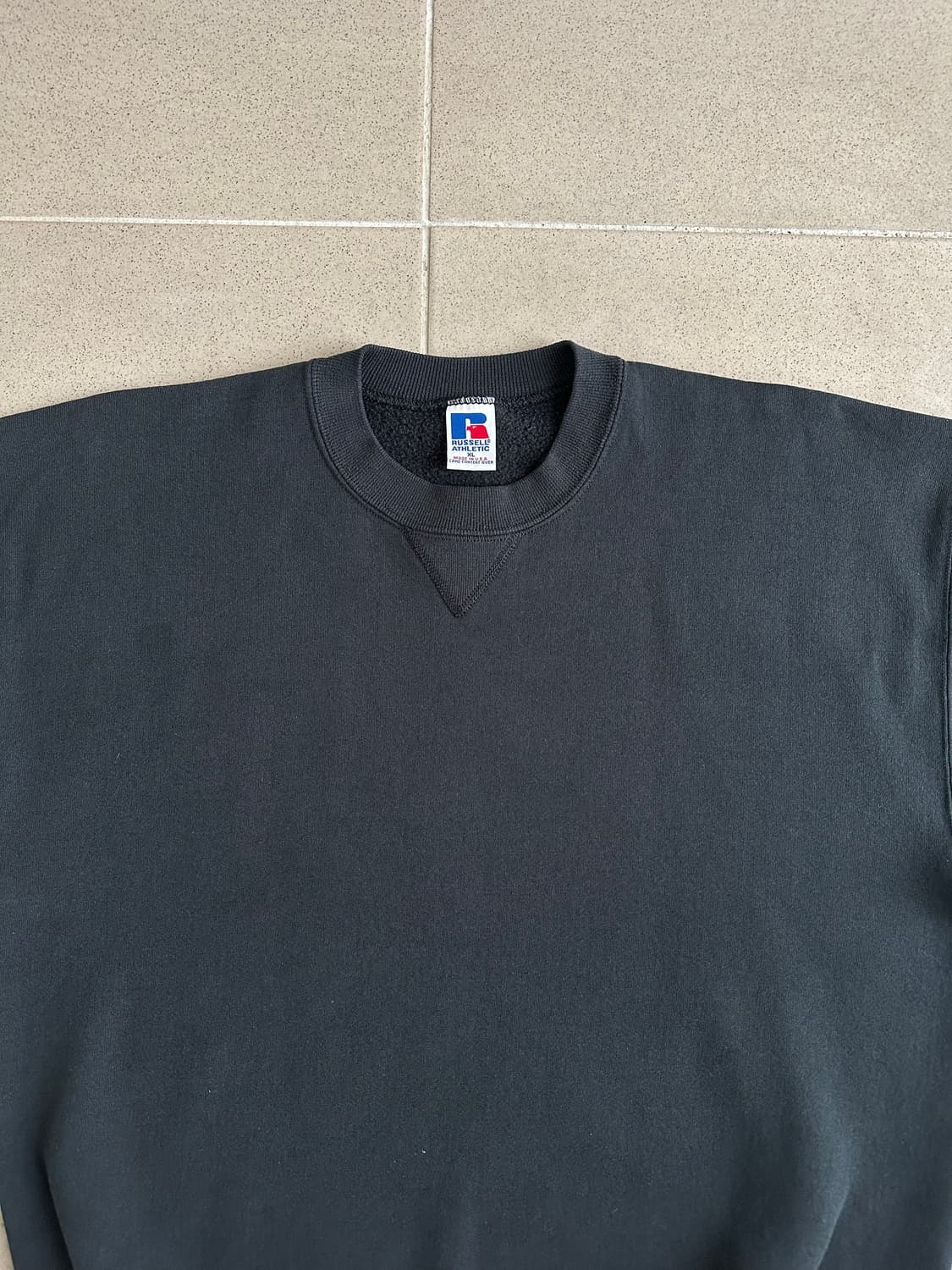 90s 빈티지 러셀 스웻셔츠 블랙 XL USA 상품이미지4