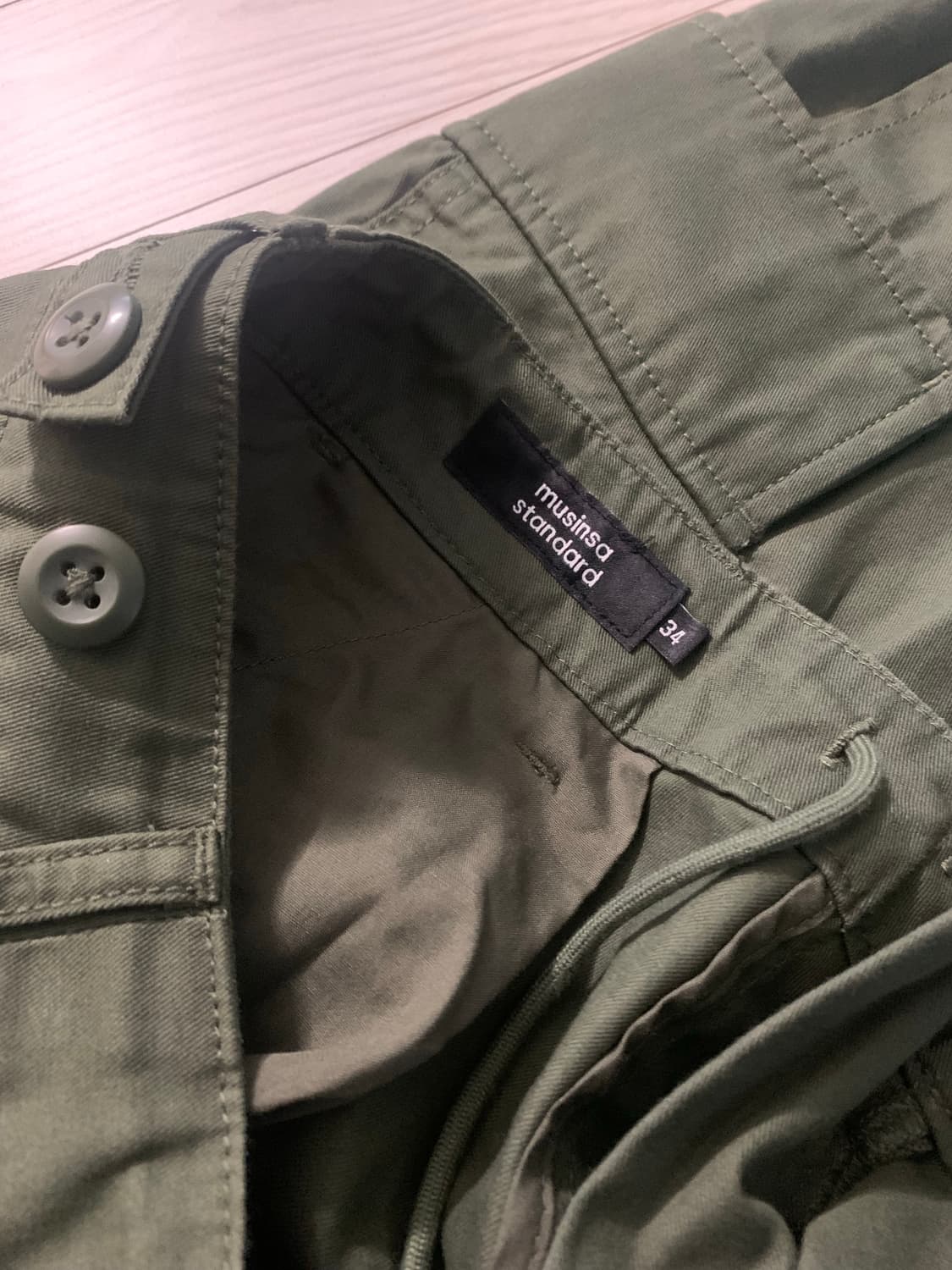 무신사 스탠다드 코튼 파라슈트 카고 팬츠 34 상품이미지3