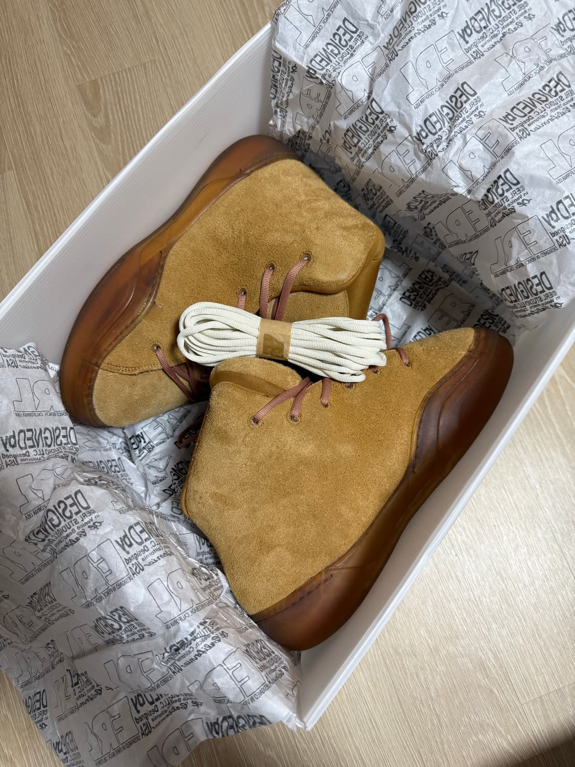 ERL 뱀프 스웨이드 브라운 하이탑 스니커즈 300 상품이미지2