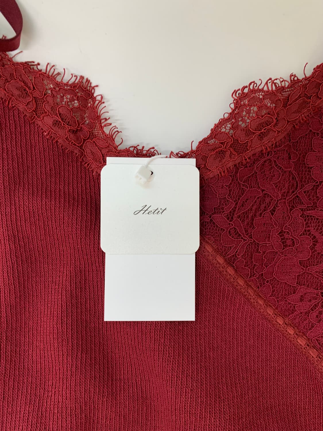 Cotton Long Lace Slip (Red) 상품이미지6