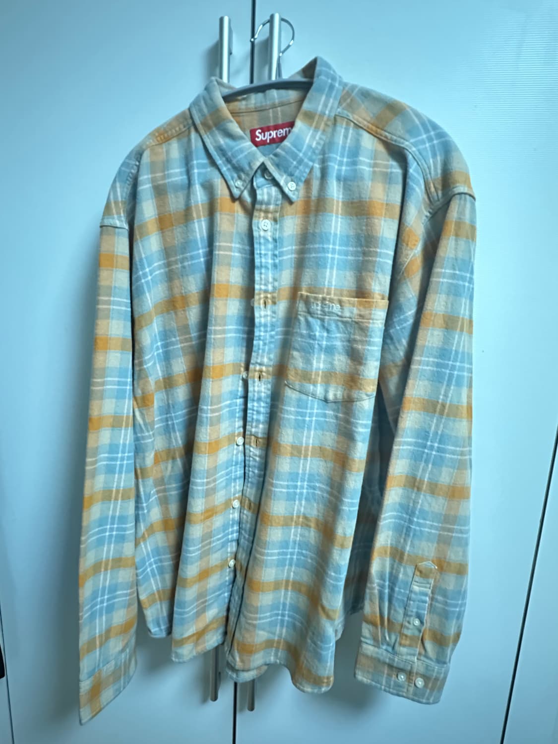 슈프림 플레이드 플란넬 셔츠 탄 - 24ss 상품이미지1