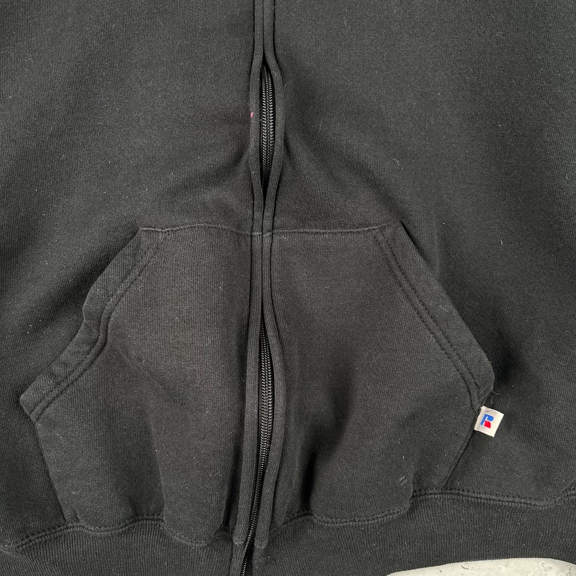 빈티지 러셀 애슬레틱 블랙 후드집업 상품이미지7