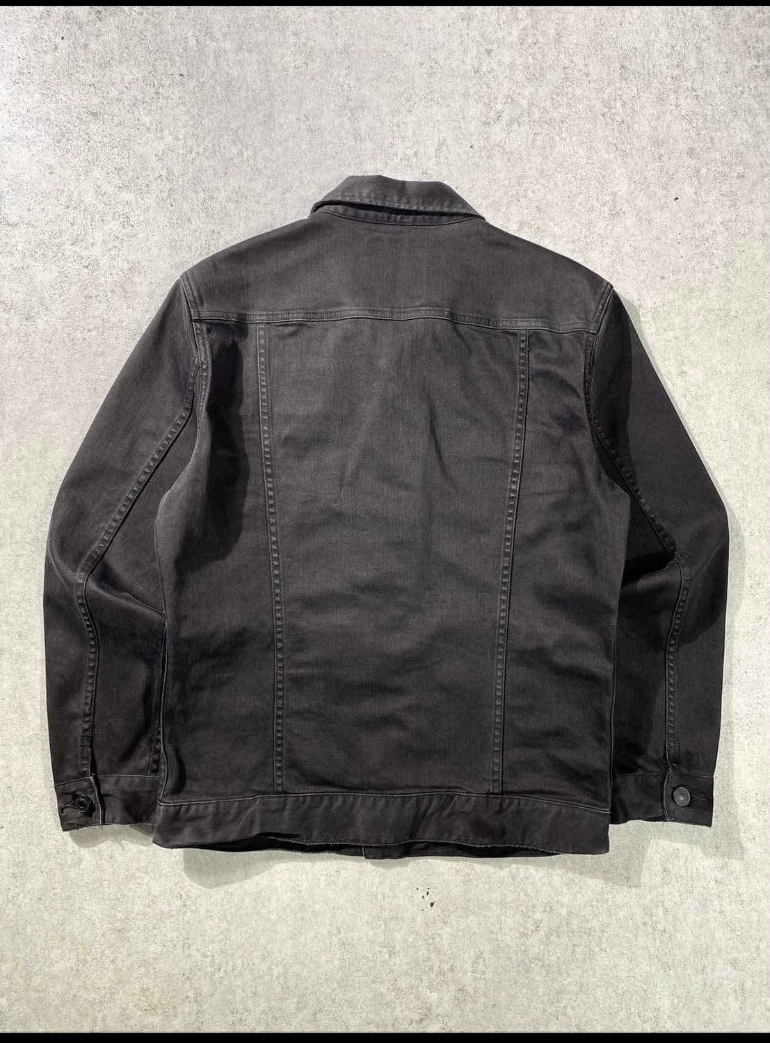 [M] 올세인츠 블랙 워시드 데님 바이커 자켓 상품이미지5