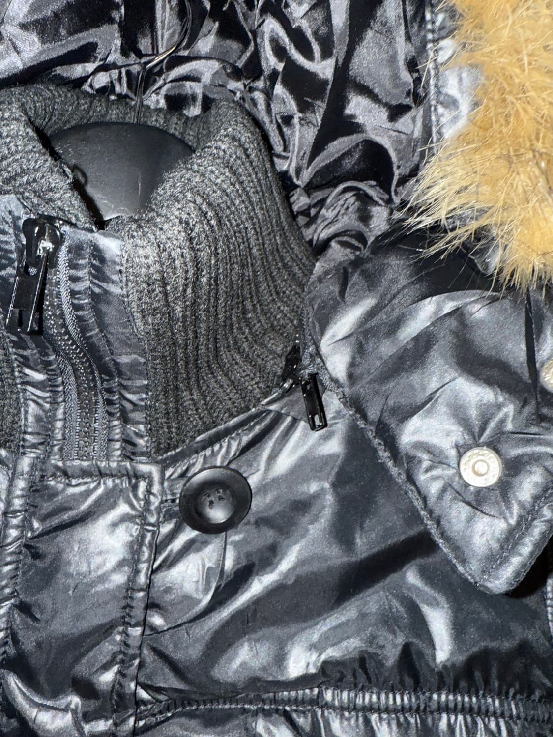 hood fur n2b button-up detail padding 상품이미지8