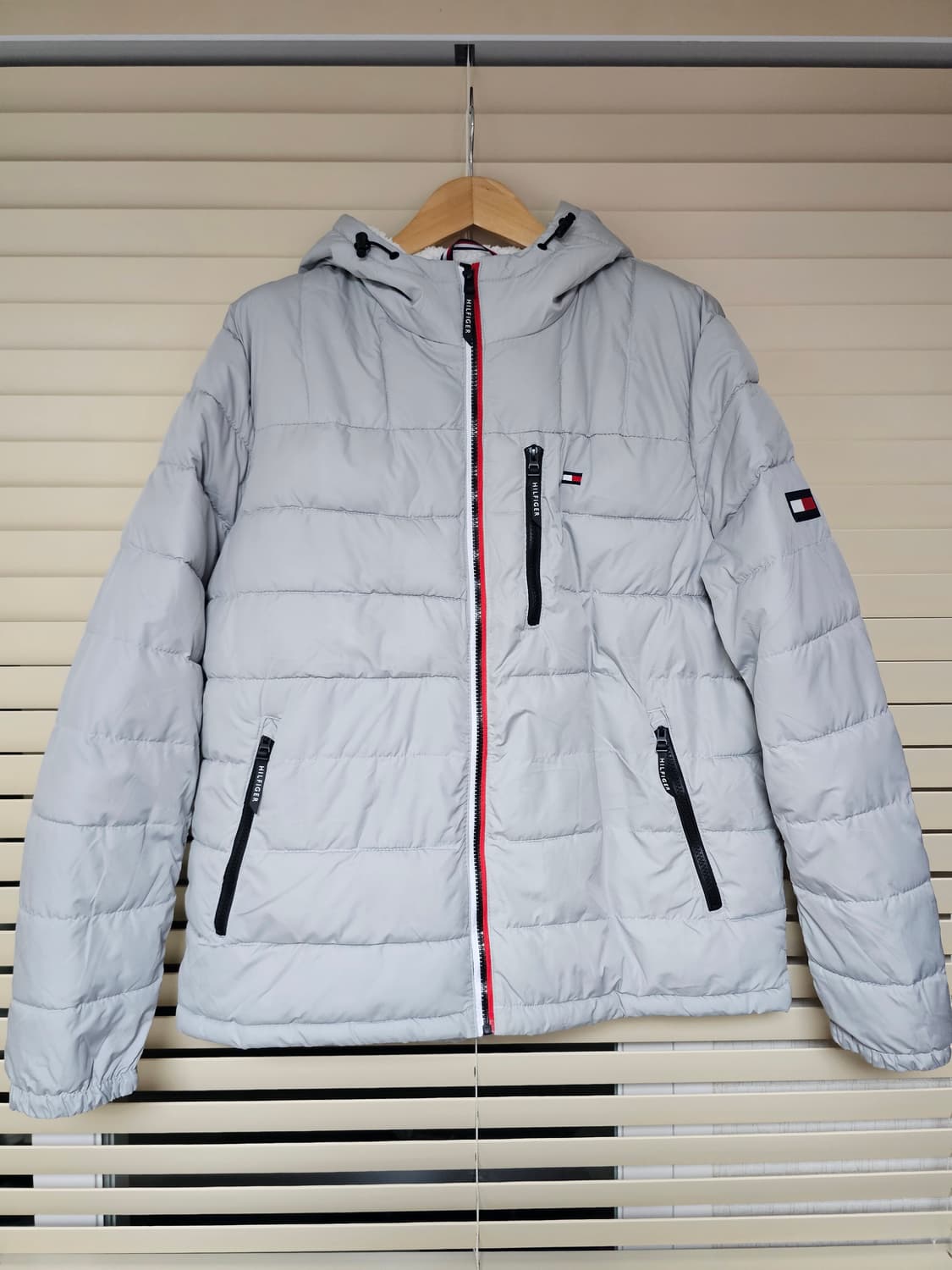 타미힐피거 후드 패딩 자켓 회색 XL(105) 상품이미지1