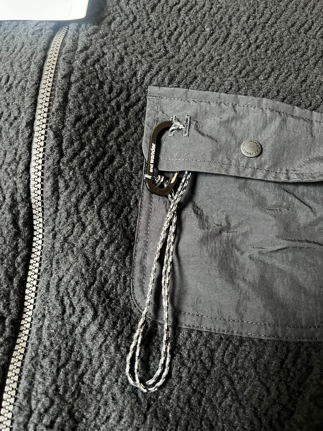 [L] 앤드원더 and wander jq 하이넥 집업 플리스 자켓 상품이미지5