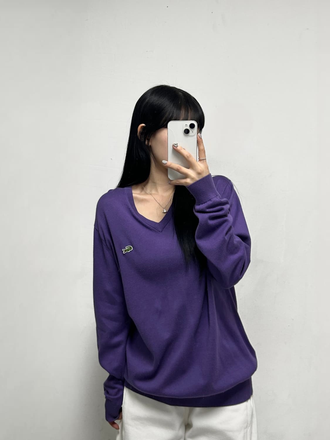 라코스테 브이넥 니트 상품이미지1