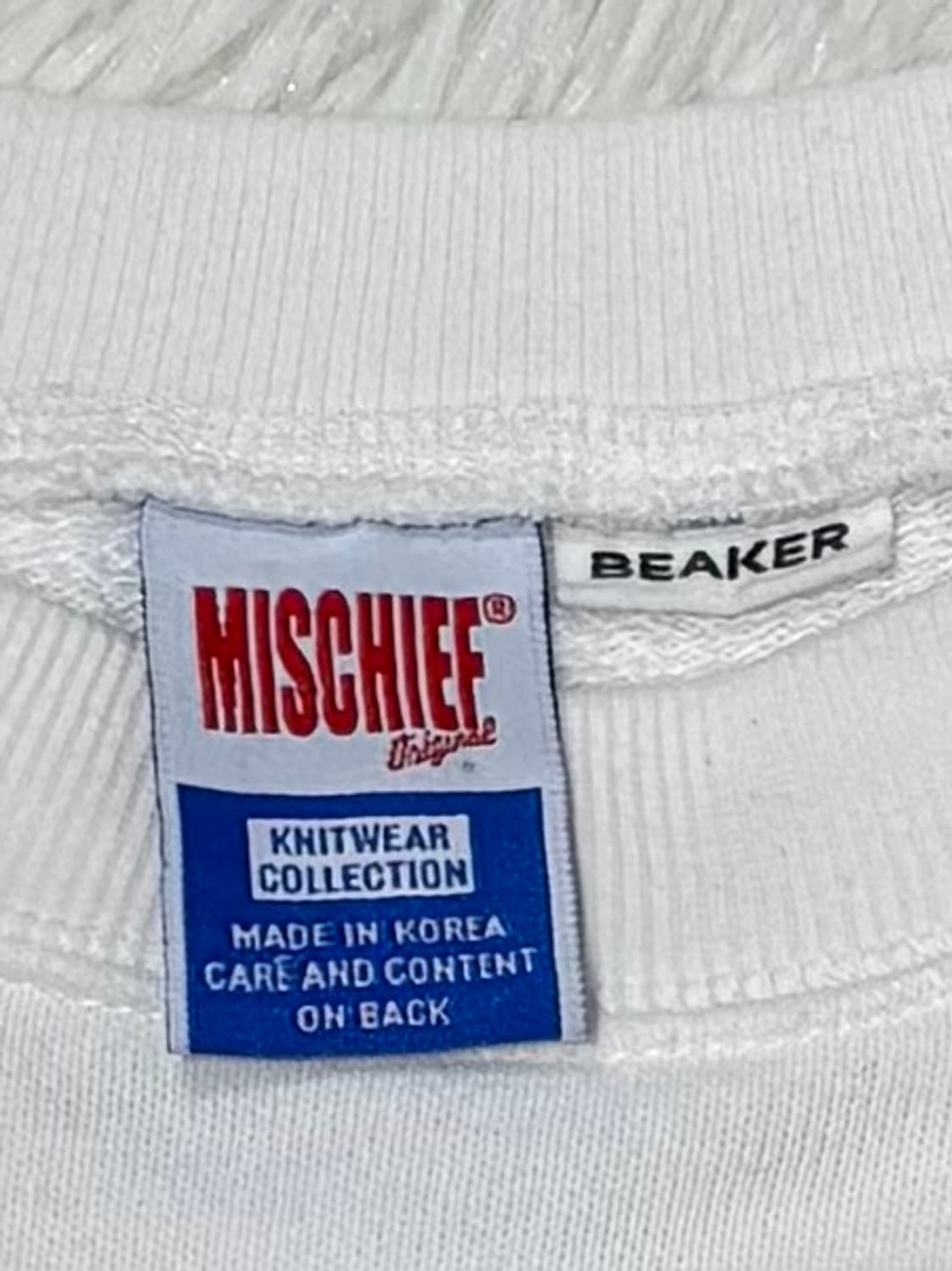 미스치프 비이커 화이트 맨투맨 상품이미지7