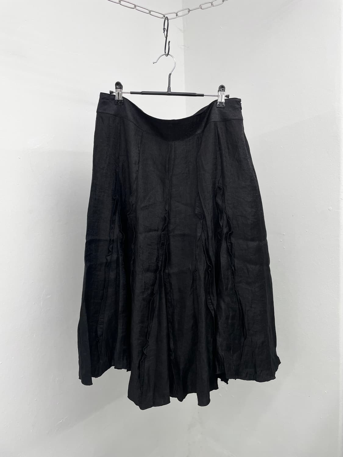 블랙 고딕 프릴 디테일 스커트 상품이미지5