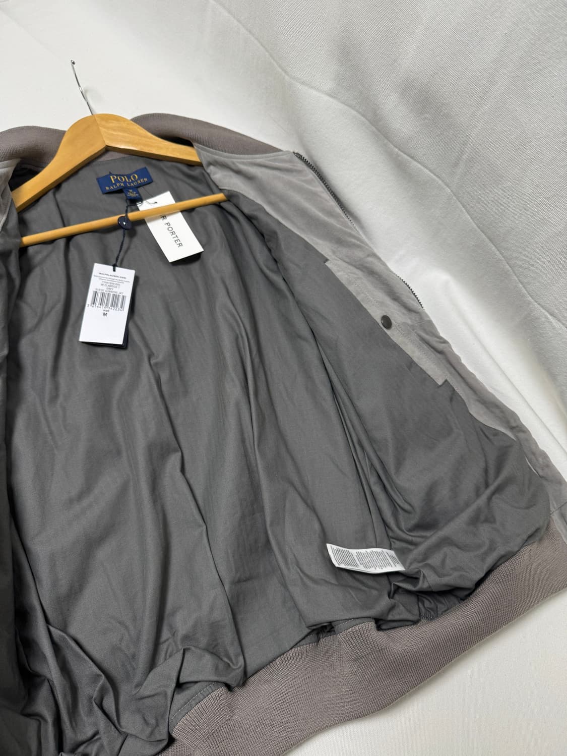 폴로 랄프로렌 스웨이드 봄버 가죽 자켓 M 상품이미지6