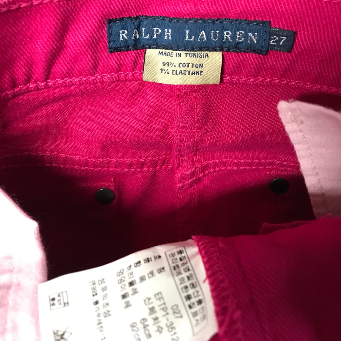 폴로 랄프로렌 코튼 팬츠 핑크 27(W) 상품이미지6