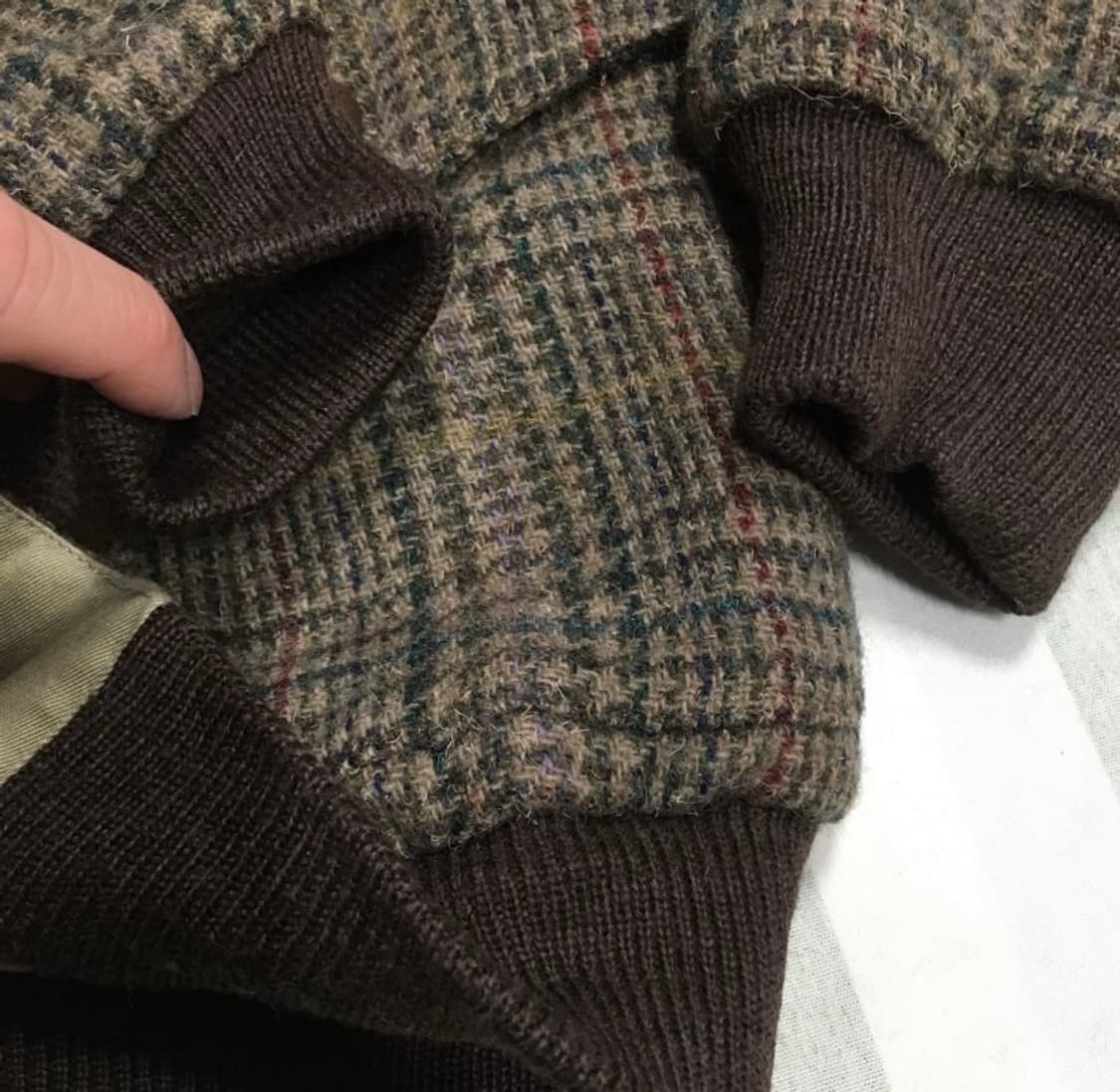 90s 빈티지 해리스트위드 & 코튼 리버시블 자켓 상품이미지3