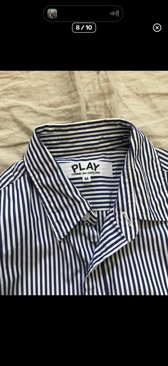 꼼데가르송 블랙 와펜 스트라이프 셔츠 상품이미지8
