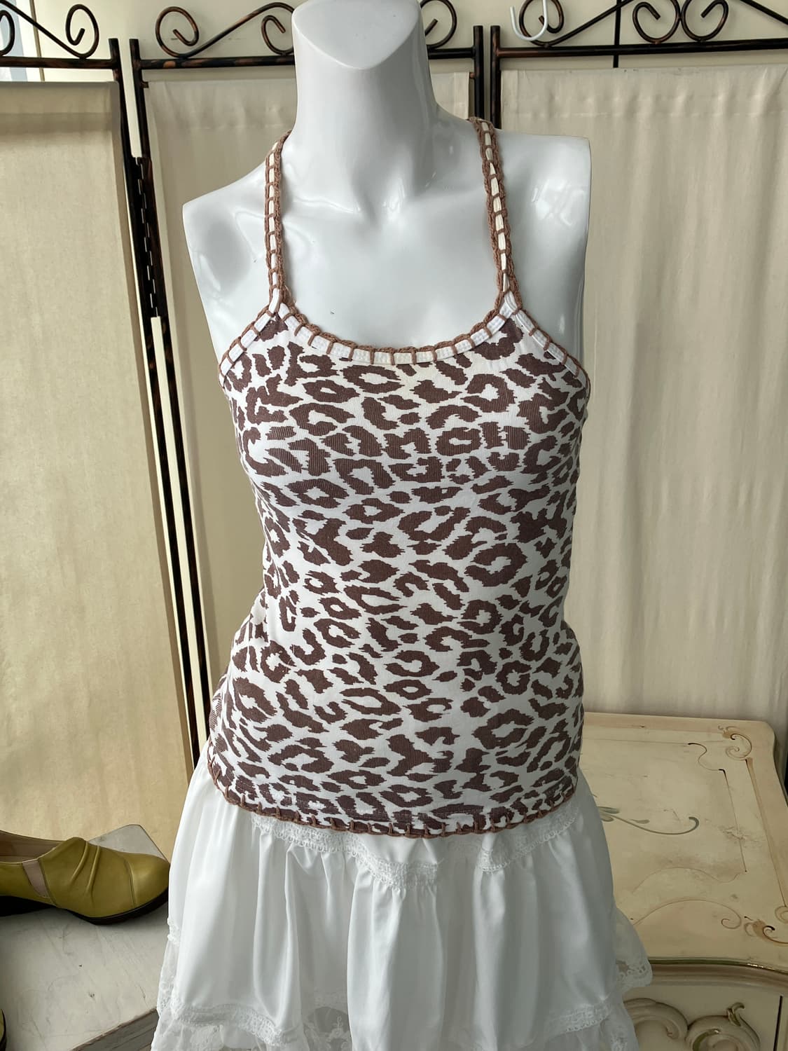  hagumi brown leopard sleeveless 상품이미지1