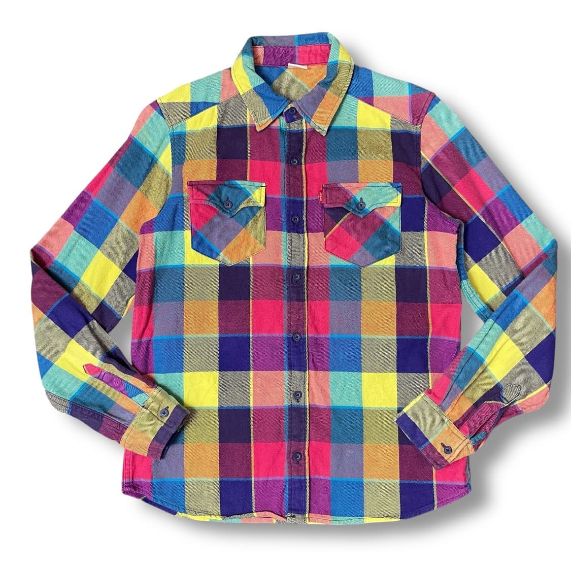 리바이스 멀티컬러 체크 투포켓 긴팔 셔츠 165 상품이미지1