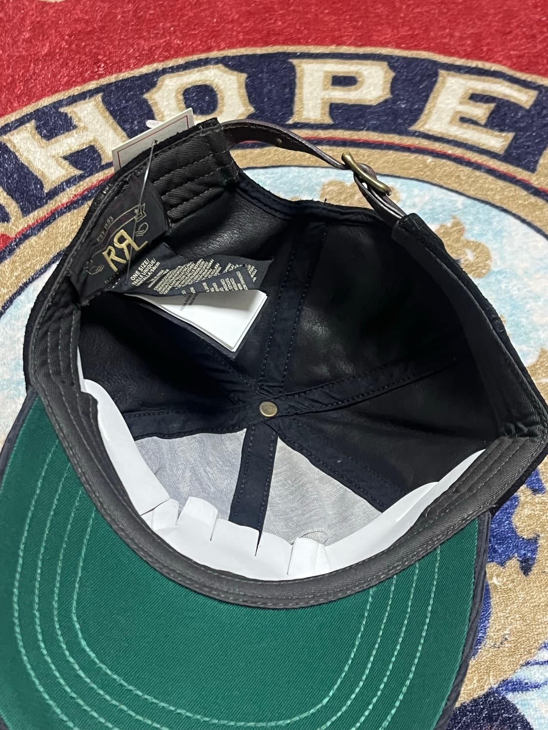 더블알엘 (RRL) 로고 스웨이드 볼캡 상품이미지3