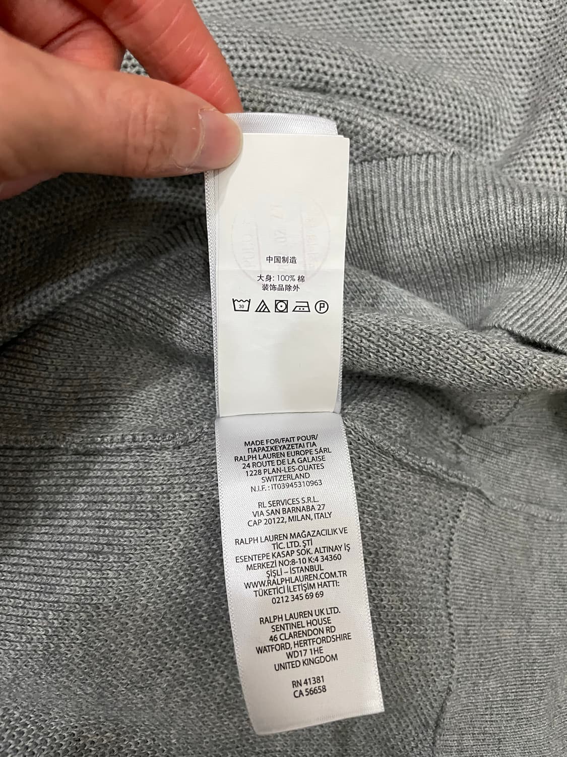 폴로 랄프로렌 피마코튼 니트 스웨터 스웻셔츠 그레이 상품이미지8